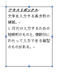 テキストボックスのサイズが変更され、枠内の文章（1行の文字数や行数）もサイズに合わせて変更されたことを確認してください