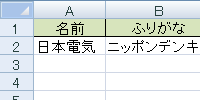 PHONETIC関数で表示