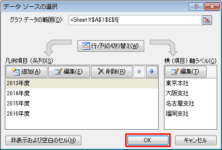 「OK」をクリックします