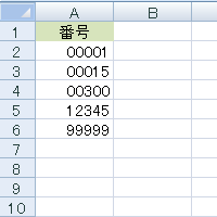 セルに任意の数字を入力して、先頭に0が表示されることを確認してください
