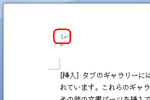任意の文書を入力し、ページ番号を付けます