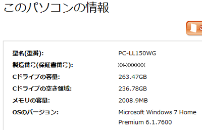 表示情報（一例）