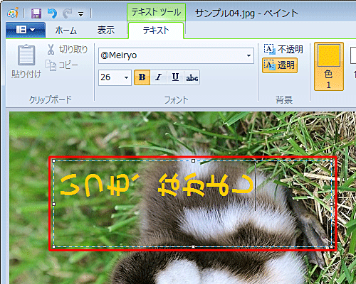 任意の文字を入力します