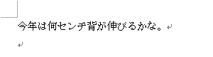 任意の文章を入力します
