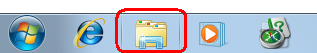 タスクバーから「エクスプローラー」をクリックします
