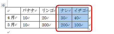 幅を変更したい列をドラッグして範囲選択します