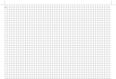 方眼紙のようなグリッド線が表示されたことを確認してください