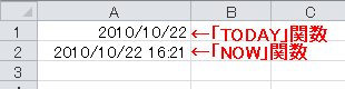 日付や時刻が表示されたことを確認してください