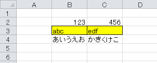 任意のデータを入力します