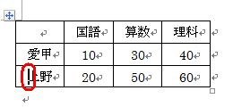 追加したい行または列に隣接するセルをクリックします