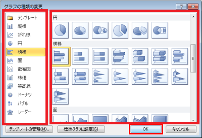 任意の形式をクリックし、「OK」をクリックします