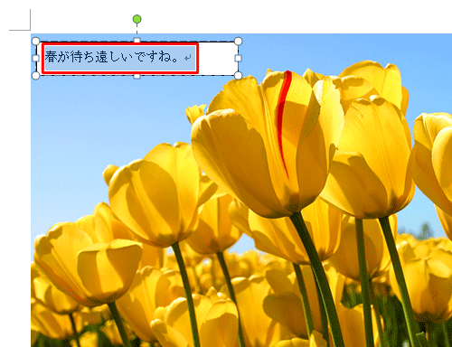 文字の色を変更するには、入力した文字をドラッグし、すべて選択します