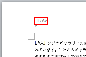 総ページ数入りページ番号の一例