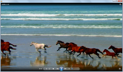 Windows Media Player 12が起動し、動画の再生が開始されます