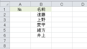 任意のデータを入力します