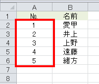 ソート後