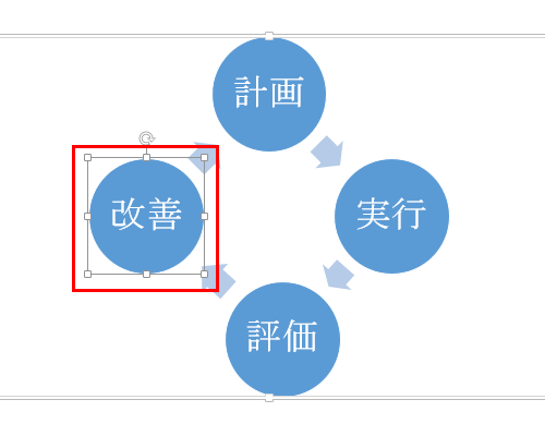 追加したいところの手前の項目をクリックします