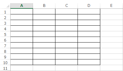 Excel 2013を起動し、表を作成します
