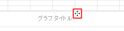 グラフ上にマウスポインターを合わせ、「アイコン」(矢印)がに表示されたら、移動したい方向にドラッグ＆ドロップします