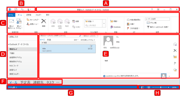 画面各部の名称と機能