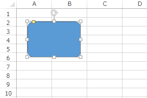 マウスポインターが「＋」に変わったら、図形を描画したいところにマウスポインターを合わせてドラッグします