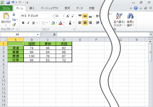 目的のファイルを開きます
