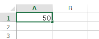 「50」と入力