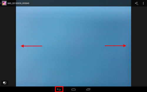 撮影した画像が表示されます
