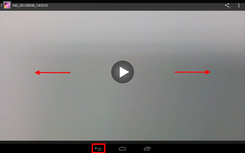 撮影した映像が表示されます