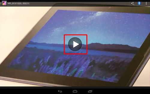 ビデオのトップ画面が表示されます