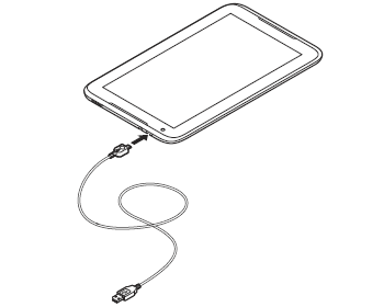 USBケーブルを使用して、タブレットとパソコンを接続します