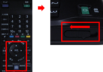 「ぱっと観テレビ」のアンテナレベル確認では、リモコンの以下のボタンを利用します