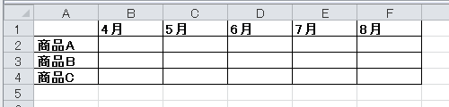 任意の表を作成します