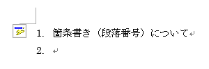 箇条書き（段落番号）