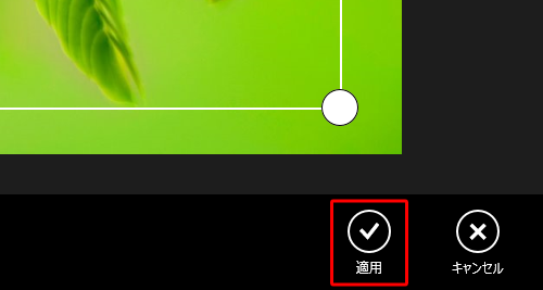 「適用」をクリックします