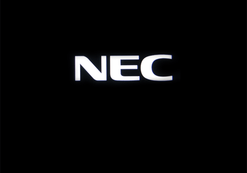 NECのロゴ画面が表示されるので、画面が切り替わるまで待ちます