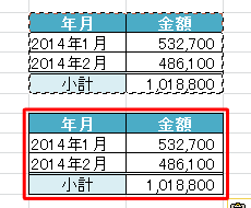 通常の貼り付け