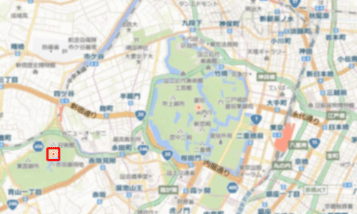 地図に戻り、画面上をクリックすると、お気に入りに追加した場所に「星印」が表示されます