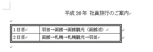 表の外枠の罫線が変更されたことを確認してください