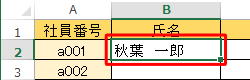 直接編集できない状態
