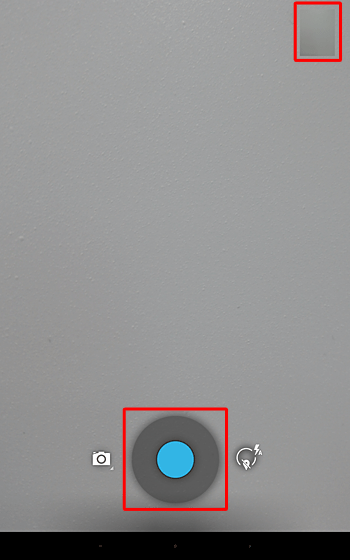 「撮影ボタン」をタップし写真を撮影します