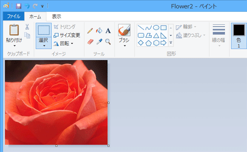 選択した範囲がトリミングされます