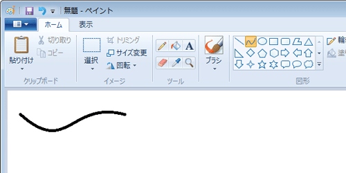 描画が完了したら、キャンバスの何も表示されていない場所をクリックし、選択を解除します