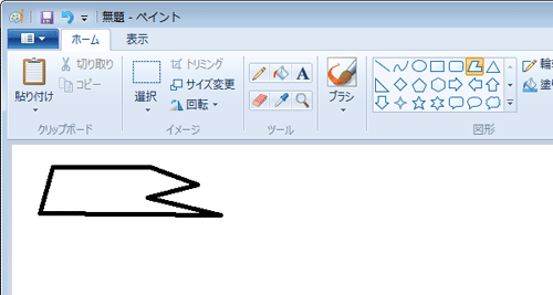 描画が完了したら、キャンバスの何も表示されていない場所をクリックし、選択を解除します