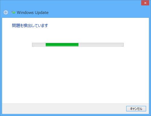 問題の検出が開始されるので、しばらく待ちます