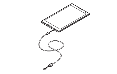 USBケーブルを使用して、タブレットとパソコンを接続します