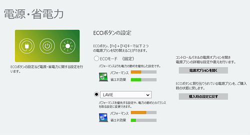 「ECOボタンの設定」