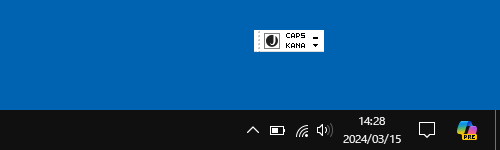 言語バーのテキストラベルが非表示の状態