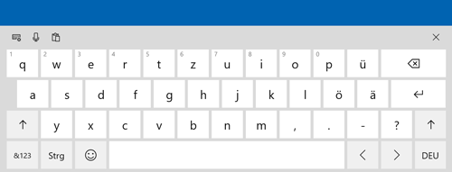 キーボードの言語が変更されたことを確認します