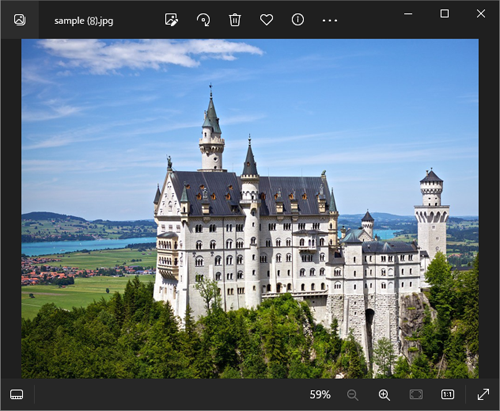 画像の保存が完了したら、「フォト」のプレビュー画面に戻ります